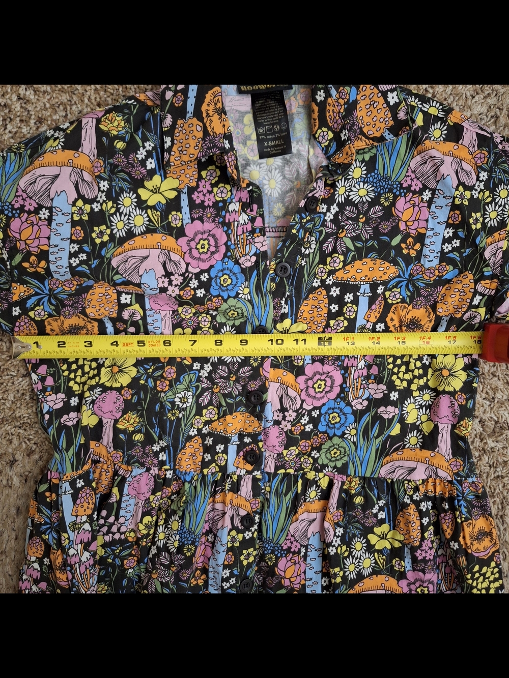 Nooworks Magic Mushroom Greta Dress XS Deadstock Rare - Picture 5 of 6